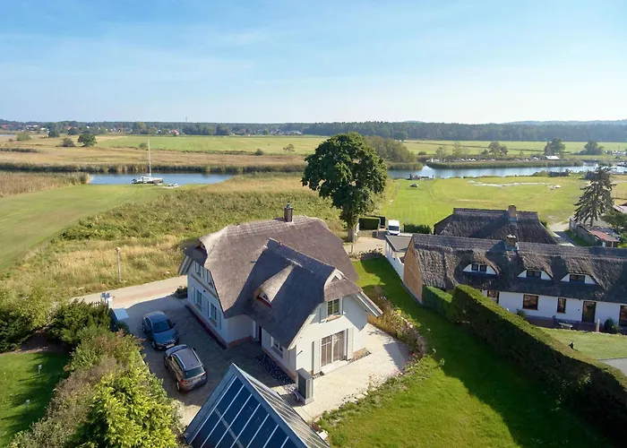 컨트리하우스 Max In Moritzdorf - Luxus Unter Reet Mit Seeblick, Kamin, Sauna Sellin (Rugen)